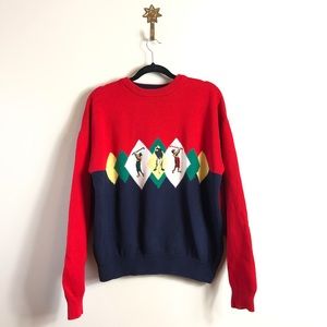 Vtg Sutter & Grant Golf Sweater